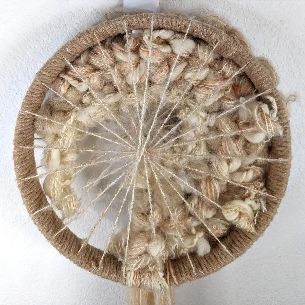 Vintage Handmade Macrame Seashell Wall Hanging Boho Beach Tufted Dream Catcher